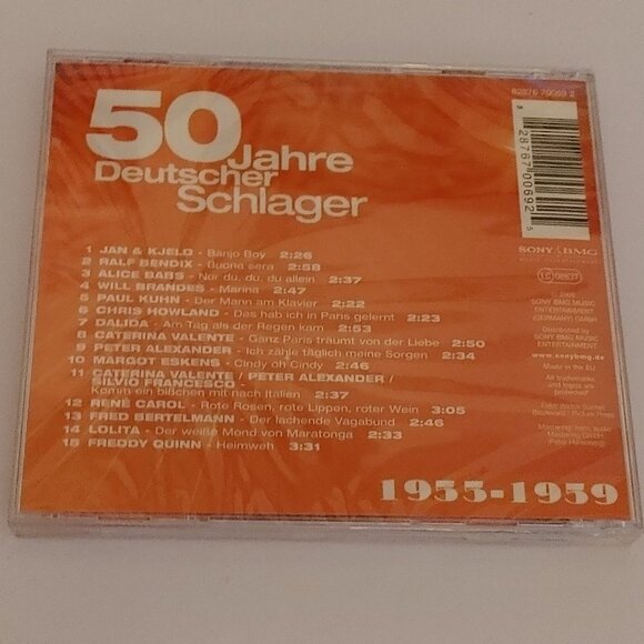 50 Jahre Deutscher Schlager Schlager music Hits Cd from 1955-1959 SEALED - Picture 2 of 3